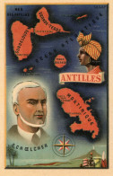 Antilles Françaises Martinique Guadeloupe  Carte Géographique. Schoelcher - Sonstige & Ohne Zuordnung