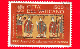 VATICANO - Usato - 2000 - Millenario Del Cristianesimo In Islanda - Tovaglia D'altare Del XV Secolo - 1500 L. - Gebraucht