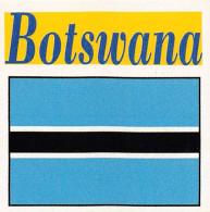 Flag Chromo -  Botswana - 5 X 5 Cm - Other & Unclassified