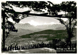 13712502 Walzenhausen AR Restaurant Meldegg Blick Ins Rheintal Mit Buendnerberge - Autres & Non Classés