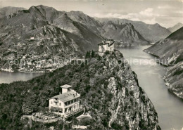 13712451 Lugano TI Monte San Salvatore Hotel Vetta E Chiesa Lago Di Lugano Vedut - Autres & Non Classés