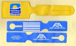 Étiquettes De Bagages "AIR AUSTRAL Et AUSTRAL VOYAGES" Île De La Réunion (Bte2)_Er27 - Baggage Labels & Tags