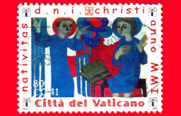 VATICANO - Usato - 2001 - Natale - Annunciazione, Opera Di E.G.Weinert - Annunciazione, - 800 L. - 0,41 € - Gebruikt