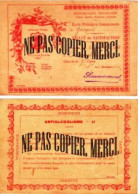 Billet De Satisfaction " ANTIALCOOLISME II " Ville De Paris 4 Mars 1911 (222)_Di326 - Diploma's En Schoolrapporten