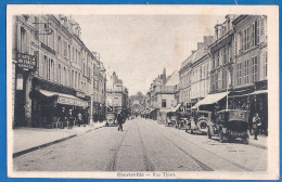 CPA  - ARDENNES - CHARLEVILLE - RUE THIERS - Belle Animation, Commerces, Automobiles - Charleville