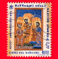 VATICANO - Usato - 2001 - 1700º Anniversario Del Battesimo Della Nazione Armena - S.Gregorio Illumina - 1500 L. - 0,77 - Gebraucht