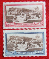 Expresso Eilmarken Gardens And Medallions 1933 Mi 37-38 Yv 60-61 Ongebruikt / MH 2.50L= NO GUM VATICANO VATICAN VATICAAN - Unused Stamps