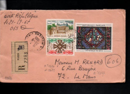 AFFRANCHISSEMENT COMPOSE SUR LETTRE RECOMMANDEE DE PARIS 49 1965 - Tarifas Postales