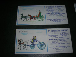 2 Buvard 22x10 Larrieu Bonnel Societe Albi Toulouse De Transport Voiture Ancienne Tandem 1855 High Perch 1797 TB - Transports