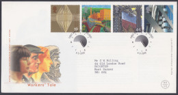 GB Great Britain 1999 FDC Workers' Tale, Industry, Factory, Ship, Textile, Pictorial Postmark, First Day Cover - Cartas & Documentos