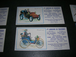 2 Buvard 22x10 Larrieu Bonnel Societe Albi Toulouse De Transport Voiture Ancienne Renault 1898 Serpollet 1901 TB - Transporte