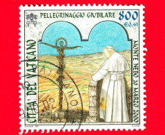 VATICANO - Usato - 2001 - Pellegrinaggi Giubilari Del Santo Padre - Monte Nebo - 800 L. - 0,41 - Used Stamps