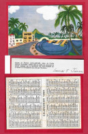 AF294 BANQUE DE POLYNESIE CARTE POSTALE   VOEUX ANNEE 1980 FLORENT LECLAINCHE CALENDRIER  ANNEE 1980 - Polynésie Française