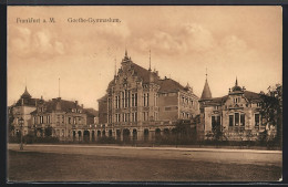 AK Frankfurt-Westend, Goethe-Gymnasium Mit Strasse  - Frankfurt A. Main