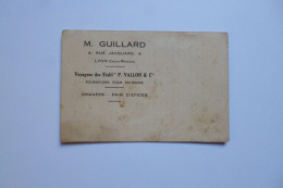 Carte Visite M. GUILLARD  -  4 Rue Jacquard  LYON Croix Rousse  -  Fournitures Pour Patisserie - Cartes De Visite