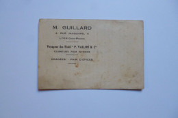 Carte Visite M. GUILLARD  -  4 Rue Jacquard  LYON Croix Rousse  -  Fournitures Pour Patisserie - Cartoncini Da Visita