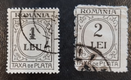 Romania Romana Rumänien - Taxa De Plata - 1 LEU +  2 LEI - Used - Usati