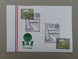 Österreich Pro Juventute - Mit Sonderstempel 31. 8. 1991 Tulln, Tulln 791 - 1991 (Nr.1027) - Autres & Non Classés