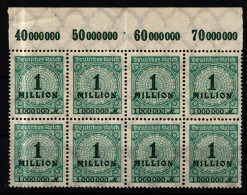 Deutsches Reich 314P OR Postfrisch 8er Block, Platte A, Mittig Gefaltet #HA782 - Other & Unclassified