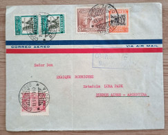 Colombia Cover 1940, Coffee & Banana Stamps , Bogota Cancellation - Colombie