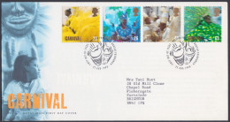 GB Great Britain 1998 FDC Carnival, Festival, Revelry, Music, Culture, Pictorial Postmark, First Day Cover - Covers & Documents