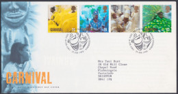 GB Great Britain 1998 FDC Carnival, Festival, Revelry, Music, Culture, Pictorial Postmark, First Day Cover - Cartas & Documentos