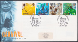 GB Great Britain 1998 FDC Carnival, Festival, Revelry, Music, Culture, Pictorial Postmark, First Day Cover - Brieven En Documenten