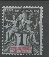 INDE  N° 1 NEUF** LUXE  SANS CHARNIERE / Hingeless  / MNH - Neufs