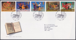 GB Great Britain 1998 FDC Books For Children, Book, Books, Fantasy, Story, Dragon, Pictorial Postmark, First Day Cover - Briefe U. Dokumente