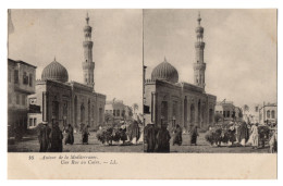 CPA  Stéréoscopique - EGYPTE - 16. Une Rue Au Caire - LL (Autour De La Méditerranée) - Cartoline Stereoscopiche