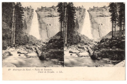 CPA  Stéréoscopique - ETATS UNIS - 19. Vallée De Yosemite. Chute Du Nevada- LL - Estereoscópicas