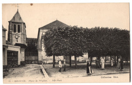 CPA 91 - DRAVEIL (Essonne) - 65. Place De L'Eglise - ND Phot - Coll. Diot. (petite Animation) - Draveil