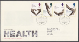 GB Great Britain 1998 FDC Health, Medical, Medicine, NHS, Science, Pictorial Postmark, First Day Cover - Brieven En Documenten