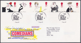 GB Great Britain 1998 FDC Comedian, Comedy, Theatre, Culture, Entertainment, Pictorial Postmark, First Day Cover - Brieven En Documenten