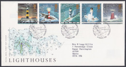 GB Great Britain 1998 FDC Lighthouse, Lighthouses, Coast, Ocean, Pictorial Postmark, First Day Cover - Covers & Documents