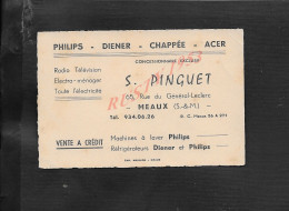 CDV CARTE DE VISITE DE S PINGUET ELECTRO MÉNAGER À MEAUX 77 : - Visitenkarten