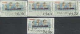 SPAIN- 2002, VANTIGE BOATS STAMPS LABELS SET OF 4, DIFFERENT VALUES, USED. - Gebruikt