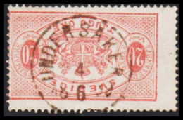 1877-1882. Coat-of-Arms. Perf. 13. 20 ÖRE CANCELLED UNDERSÅKER 4 6 1889. (Michel Di. 7Ba) - JF545225 - Officials