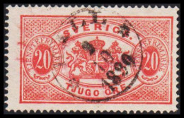 1877-1882. Coat-of-Arms. Perf. 13. 20 ÖRE CANCELLED KALL 9 10 1890. (Michel Di. 7Ba) - JF545228 - Dienstmarken