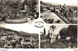 06 GRASSE N°75-87 Souvenir De Grasse Multivues Fontaine Statue Camion Citroën Traction Jeep - Grasse