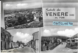 Abruzzo-l'aquila-venere Frazione Di Pescina Vedute Vedutine Scuola Via Sarentina Panorama Animate Saluti Da Venere - Autres & Non Classés