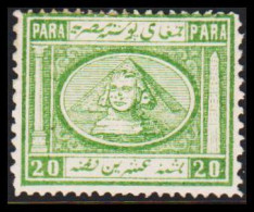 1867. EGYPT. 20 PARA Sphinx & Pyramid. Beautiful Stamp. Hinged.  (Michel 10) - JF545253 - 1866-1914 Khedivate Of Egypt