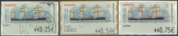 SPAIN- 2002, VANTIGE BOATS STAMPS LABELS SET OF 3, DIFFERENT VALUES, USED. - Gebruikt