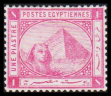 1879. EGYPT. 1 Pia.  Sphinx & Pyramid Hinged. (Michel 26) - JF545270 - 1866-1914 Khedivato Di Egitto