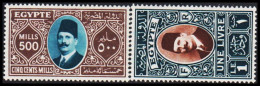 1927. EGYPT. Fuad 500 MILLS And £ 1 In Complete Set. Hinged. Beautiful Topvalues.  (Michel 160-163) - JF545276 - Ungebraucht