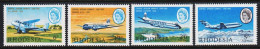 1966. RHODESIA. CENTRAL AFRICAN AIRWAYS. Complete Set With 4 Stamps Never Hinged.  (Michel 42-45) - JF545283 - Rhodesien (1964-1980)