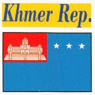 Flag Chromo -  Khmer Republic - 5 X 5 Cm - Other & Unclassified