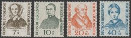 BRD: 1955, Mi. Nr. 222-25, Wohlfahrt: Helfer Der Menschheit (VI).  **/MNH - Ongebruikt