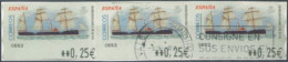 SPAIN- 2002, VANTIGE BOATS STAMPS LABELS QTY. 3, USED. - Gebraucht