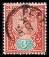 1893-1900. CEYLON. Victoria. 3 C.  (MICHEL 117) - JF545326 - Ceylon (...-1947)